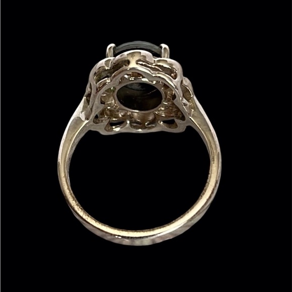 925 NF Sterling Silver Ring with Fire Lab Created Opal.  Size 7 - Picture 2 of 4